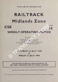 Book cover of Weekly Operating Notice containing Temporary Speed Restrictions, Engineering Arrangements, Signalling & Permanent Way Alterations, General Instructions and Notices, 25 to 31 July 1998 by Railtrack Midlands